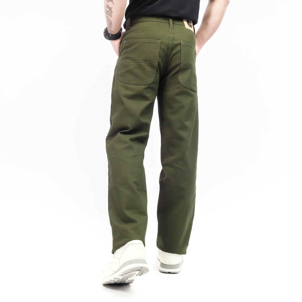 Gizmo Celana Chino Reguler Forthright Green Army Loose pants