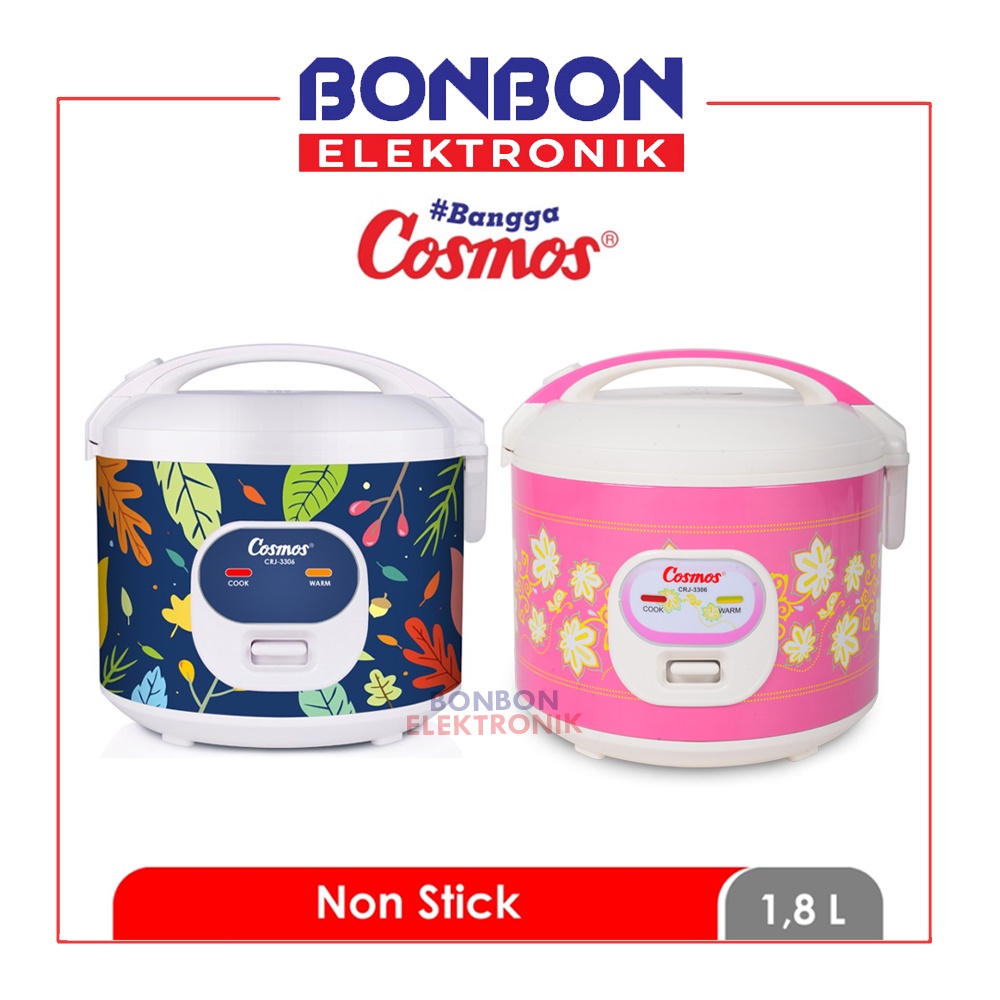 COSMOS Rice Cooker Non Stick 1.8L CRJ-3306 / CRJ 3306 Magic Com 1.8 L