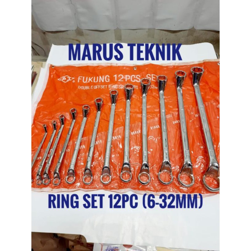 Kunci Ring Set 12 pc 6-32mm FUKUNG asli