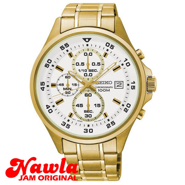 Seiko Quartz SKS632P1 Chronograph Gold IP - Jam Tangan Pria SKS632