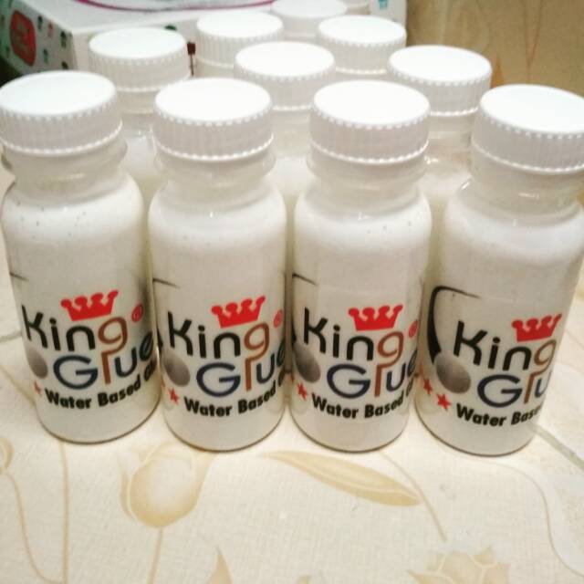 

Lokal Lem air/Water base glue (Wbg) merk KING GLUE untuk bet tenis meja