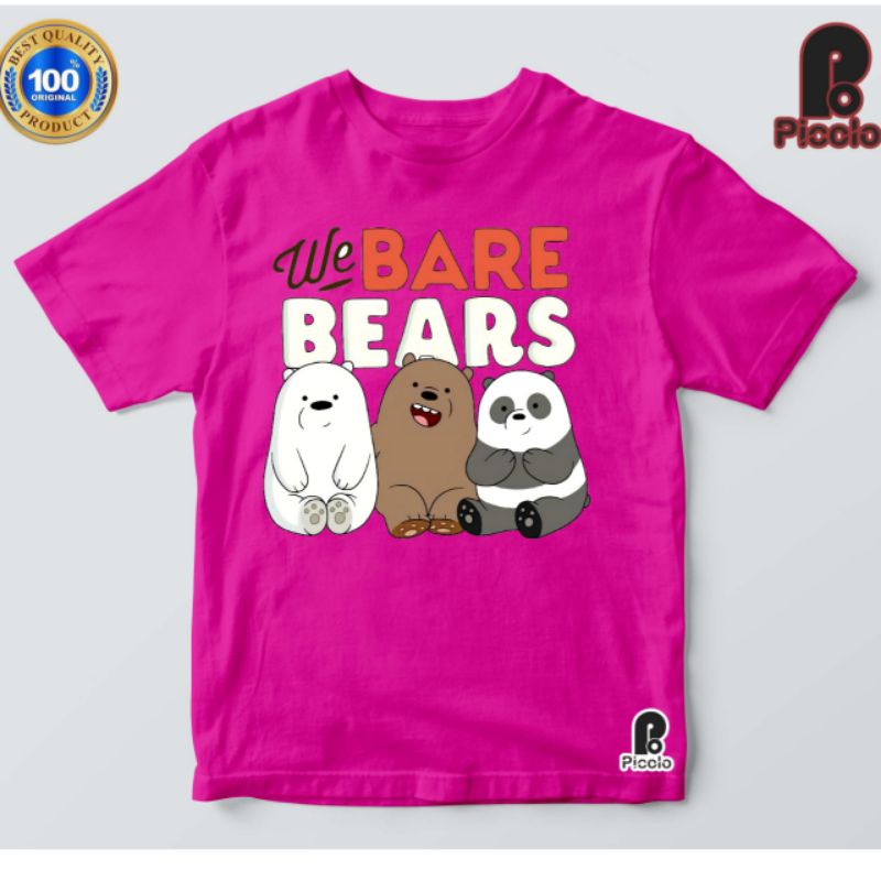 kaos anak bear t-shirt kaos anak we bare bears/bahan premium