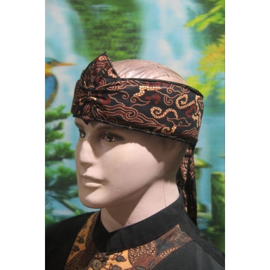 iket kepala sunda jawa blangkon tradisional dewasa anak atas bolong batik coklat (IKBD COKLAT)