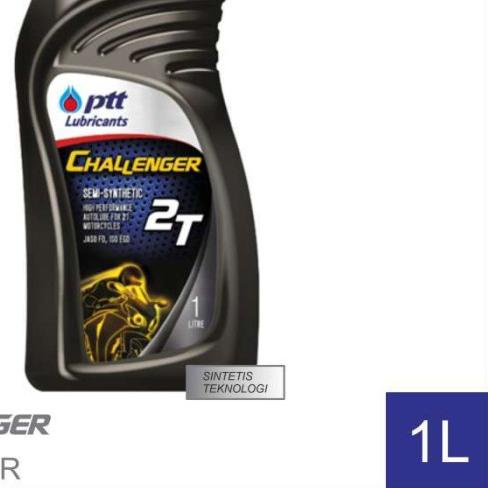 ➶ Oli Samping PTT Challenger 2T Semi Sintetik Jaso FD ISO EGD - 1 L ☟