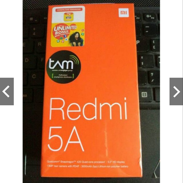 PROMO 5a RESMI TAM 1KG MUAT 3 Hp XIAOMI REDMI 5A RAM 2GB INTERNAL 16GB ORI ASLI BARU 2/16 BUKAN NOTE