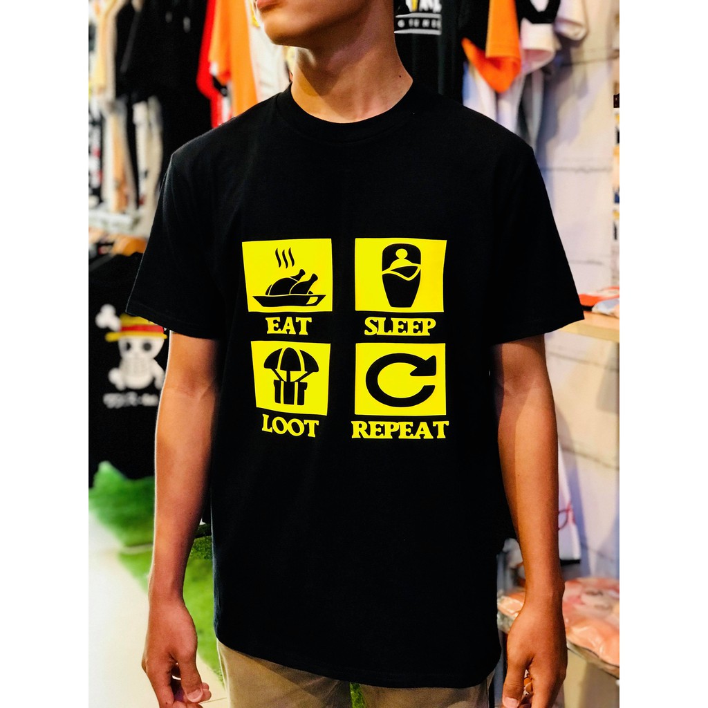 Kaos Gamer PUBG Eat sleep Loot