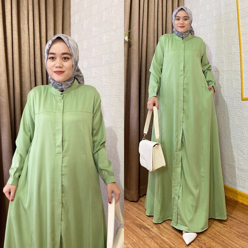 Gamis SHOFY, Bahan shakila premium. LD 110 PB 140