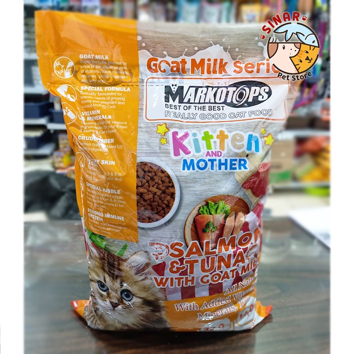 Markotops Kitten Mother SALMON TUNA 1KG Dry Cat Food Makanan Kucing