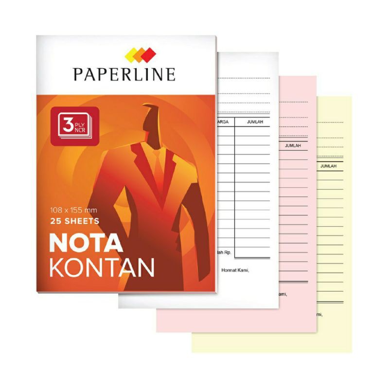 

Buku Nota Kontan PAPERLINE K3 / 3 Ply / 3 Rangkap kecil (108×155mm) per BUKU