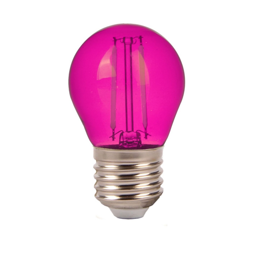 Lampu LED Filamen G45 Warna Warni 4 Watt Merah Biru Hijau Pink