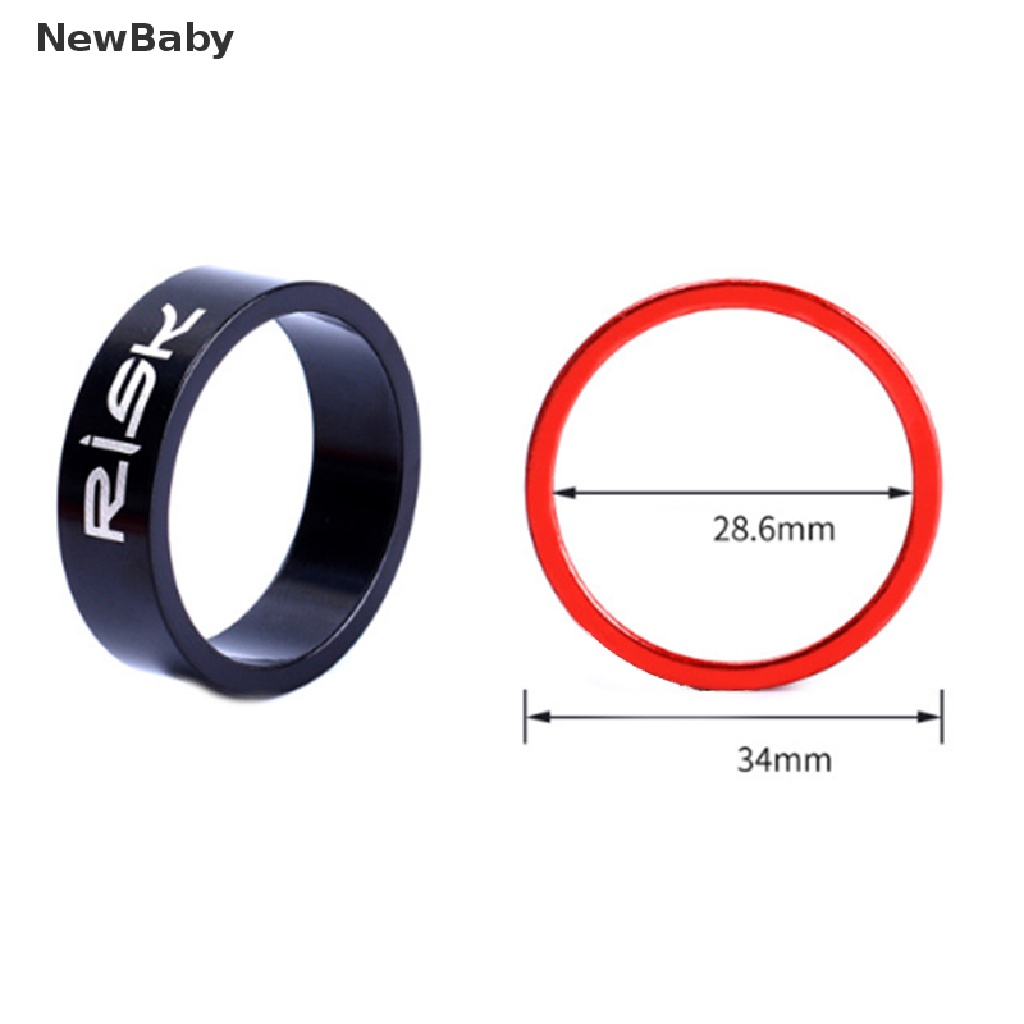 Newbaby 4pcs Spacer Headset Fork Sepeda Bahan Aluminum Alloy Ukuran 5 / 10mm
