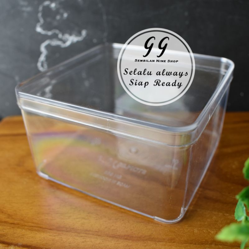 Toples DESSERT BOX Kotak 300 Gram Stoples Persegi Mika Kue Toples DESSERT BOX Kotak 300 Gram Stoples Persegi Mika Kue