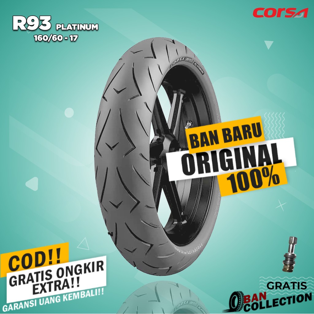 Ban Motor MOGE (Motor Batangan) // CORSA R93 160/60 Ring 17 Tubeless ban motor tubles ring 17