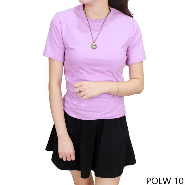 Kaos Polos Wanita Pendek - Oneck / Basic Tshirt Oneck 100% Cotton Combed - POL (COMB)