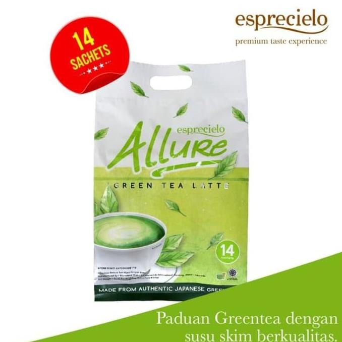 (BISA COD) ESPRECIELO ALLURE GREEN TEA LATTE ECOBAG ( ISI 14 SACHET ) TERBATAS Kode 481