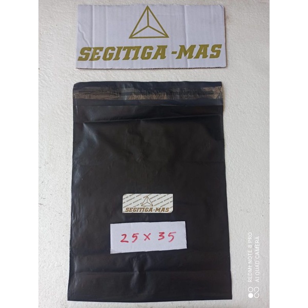 

1 Pack|100 lbr|25x35| Polymailer HITAM DOF | HD Amplop Plastik, Lem Seal Plastik Packing Online