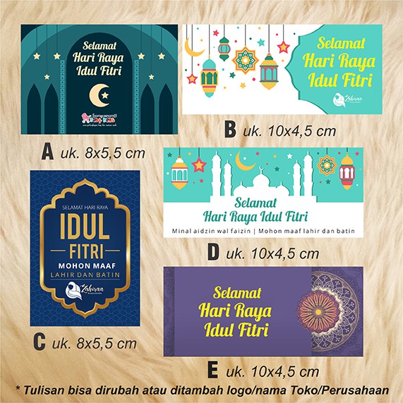 Kartu Ucapan Hang Tag Label Hadiah Ramadhan Hari Raya Idul Fitri Vol 1 Shopee Indonesia