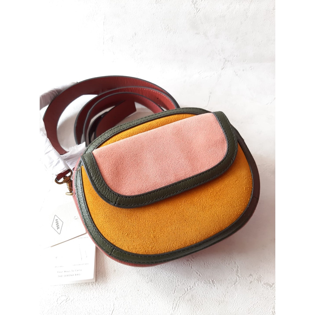 Tas Selempang/Pinggang Wanita Original Fossil Serena Pink Multi Belt