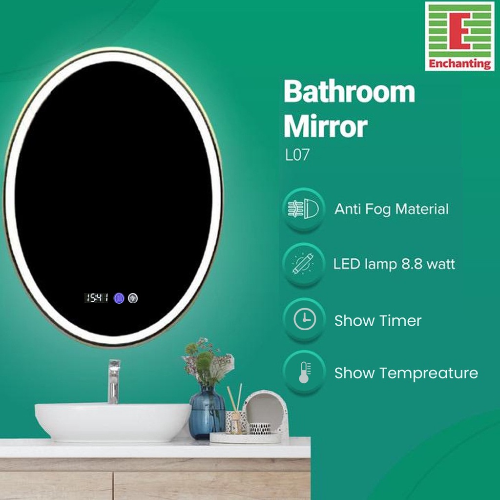 Cermin Mirror LED Kamar Mandi Europe Enchanting Luxury L07