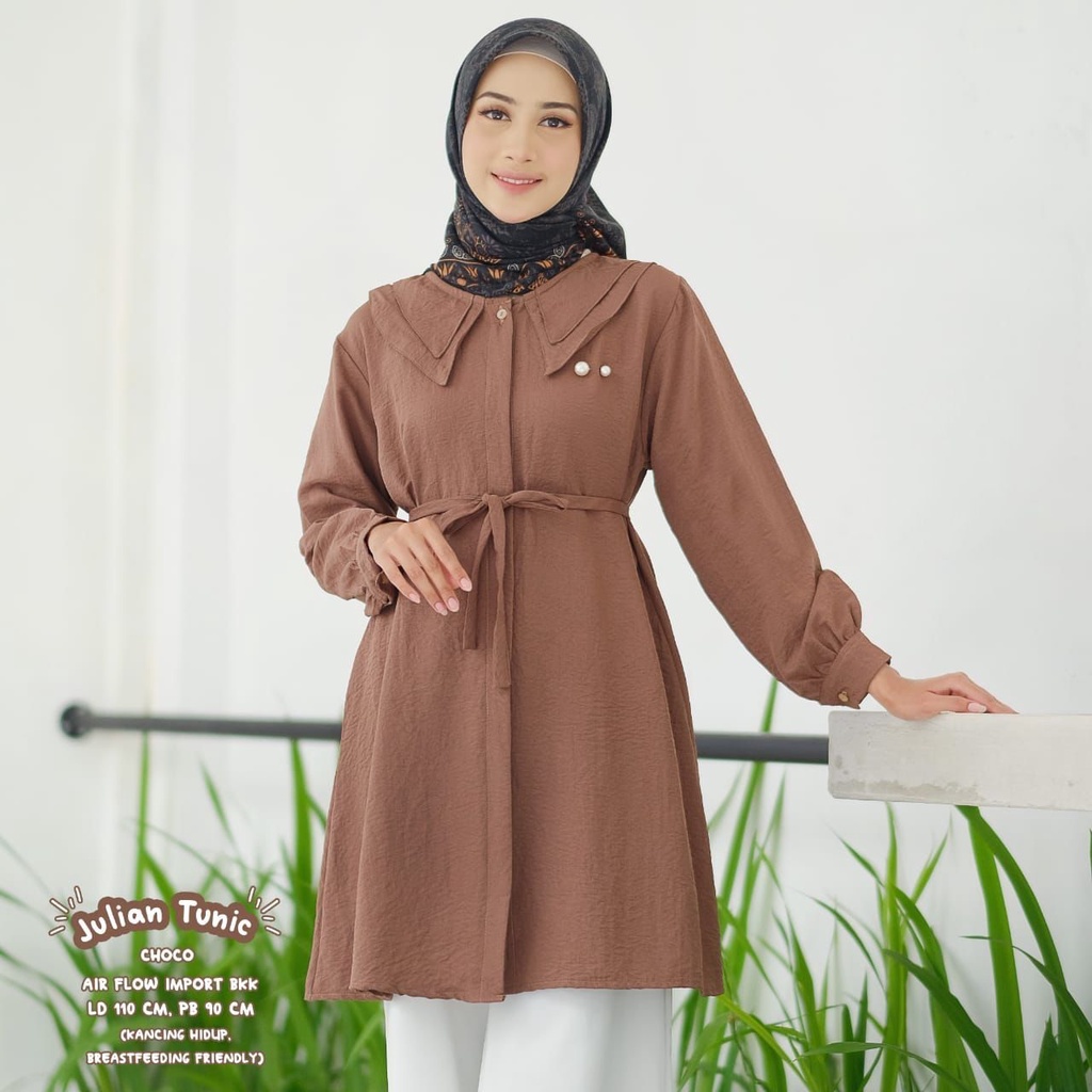 (DBY) TUNIK RITIKA BLOUSE OVERSIZE ATASAN WANITA AIRFLOW CRINCLE