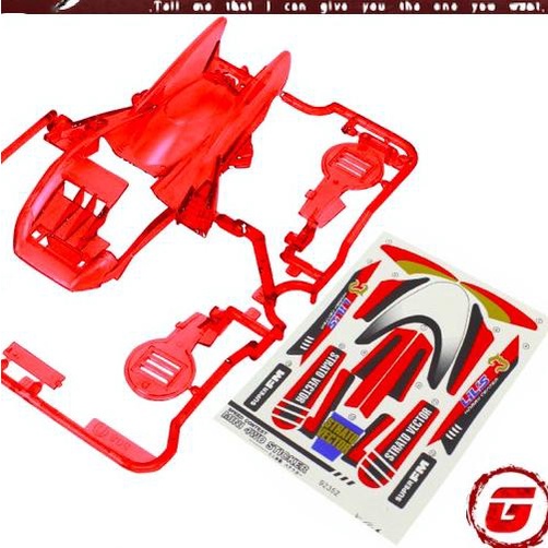 ♥ REP TAMIYA 92352 STRATO VECTOR CLEAR RED SPECIAL BODY SET ✯