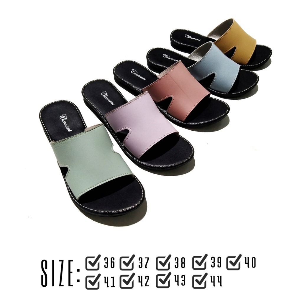 Sandal Kulit Wanita Sandal Slop Wanita Sandal Kokop wanita Sandal Slide Wanita Sandal Flat Wanita Sa