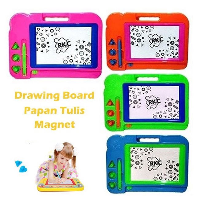 Papan Tulis Magnet Magnetic / Papan tulis hapus murah / Mainan Papan Tulis Magnet Ukuran Sedang / Drawing Board Magnetic