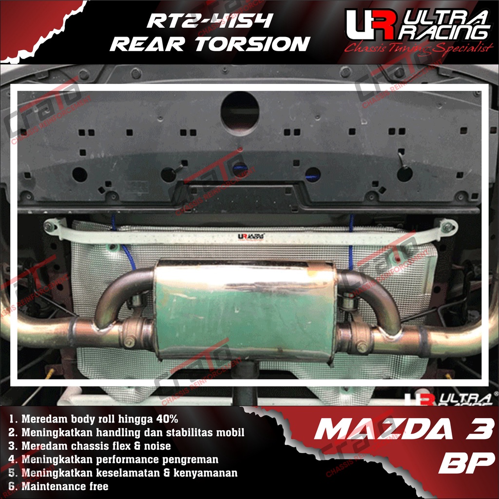 Aksesoris Stabiliser ULTRA RACING Safety Bar - Rear Torsion Bar 2 Points - Mazda 3 BP CX30 19+ - RT2
