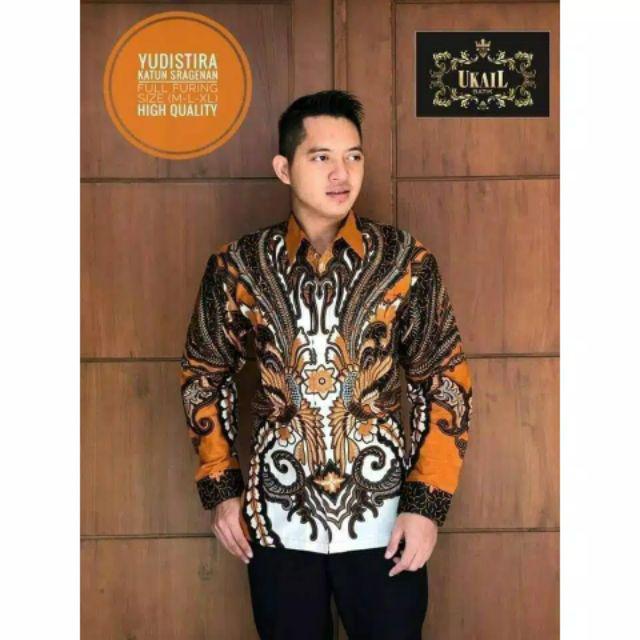 Yudistira Batik Solo Kemeja Batik Pria Lengan Panjang Seragam Batik Modern Ori By Ukail