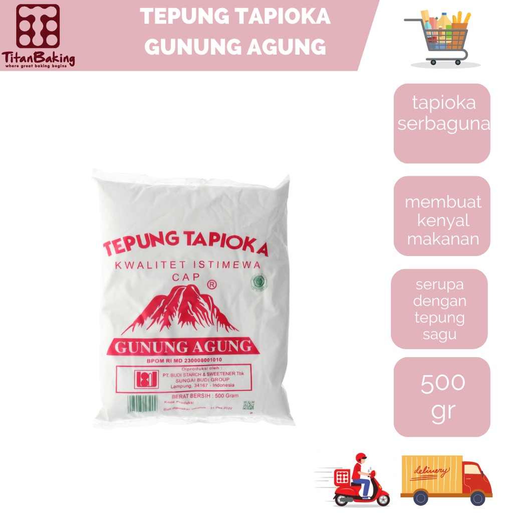 

Tepung Tapioka Gunung Agung 500 gr