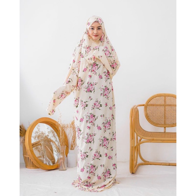Mukena Tencel Organic Terusan Bisa 2 in 1