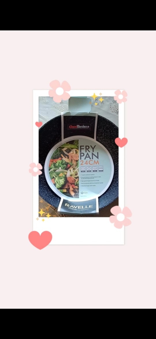 Penggorengan Fry Pan Tanpa Tutup - Korea Fry Pan - Anti Lengket - Ravelle Belle - Granite Titanium Usa