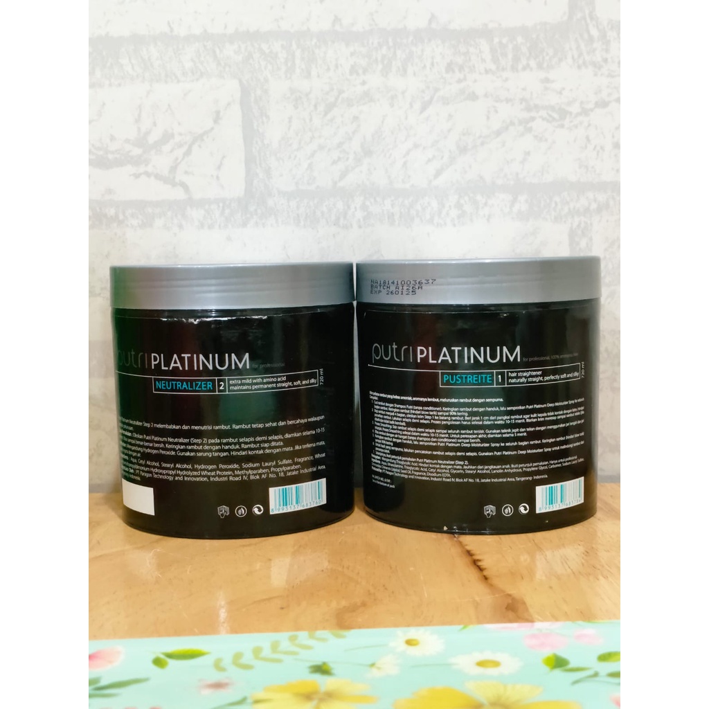 Putri Platinum/Putri netral pelurus rambut Step 1 / Step 2