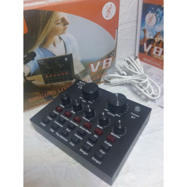 Terlaris ampli Soundcrd V8 Mixer Sound card