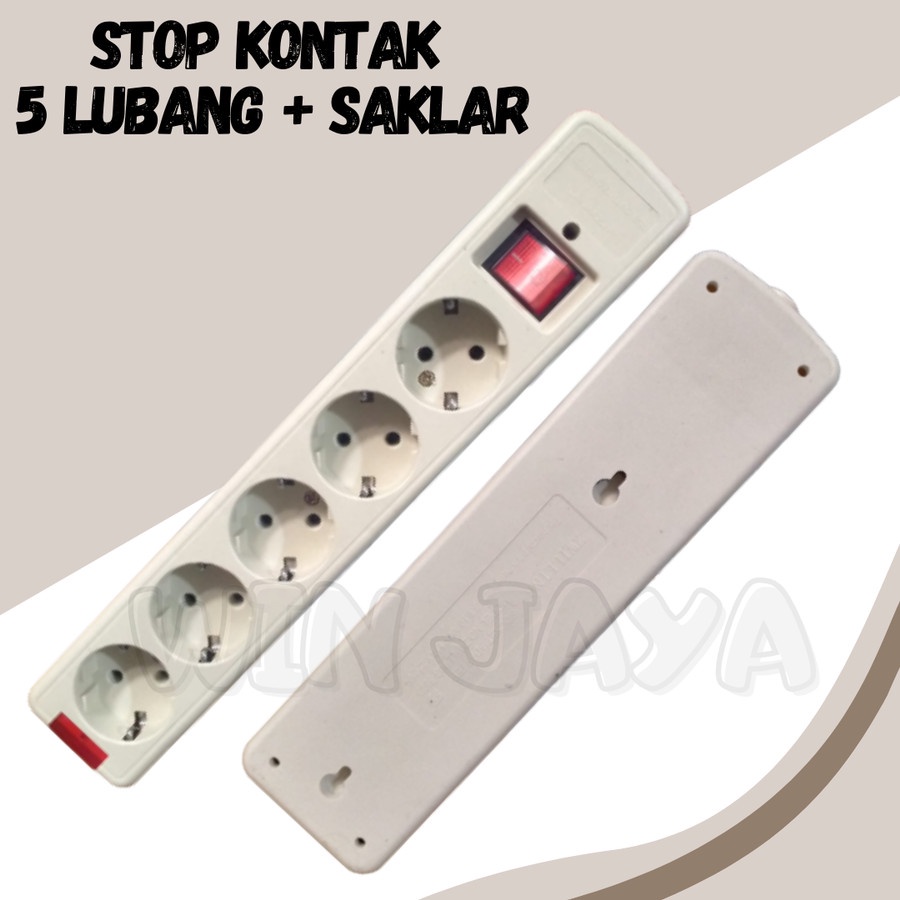 STOP KONTAK SAKLAR NON CP 5 LUBANG COLOKAN LISTRIK 5 LUBANG ON OFF