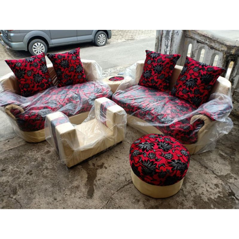 PROMO SET Kursi Sofa Elegan Minimalis 221 + Meja kaca Khusus Surabaya / Sidoarjo