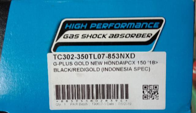 YSS SHOCKBREAKER BELAKANG TABUNG ATAS G SERIES PNP HONDA PCX150