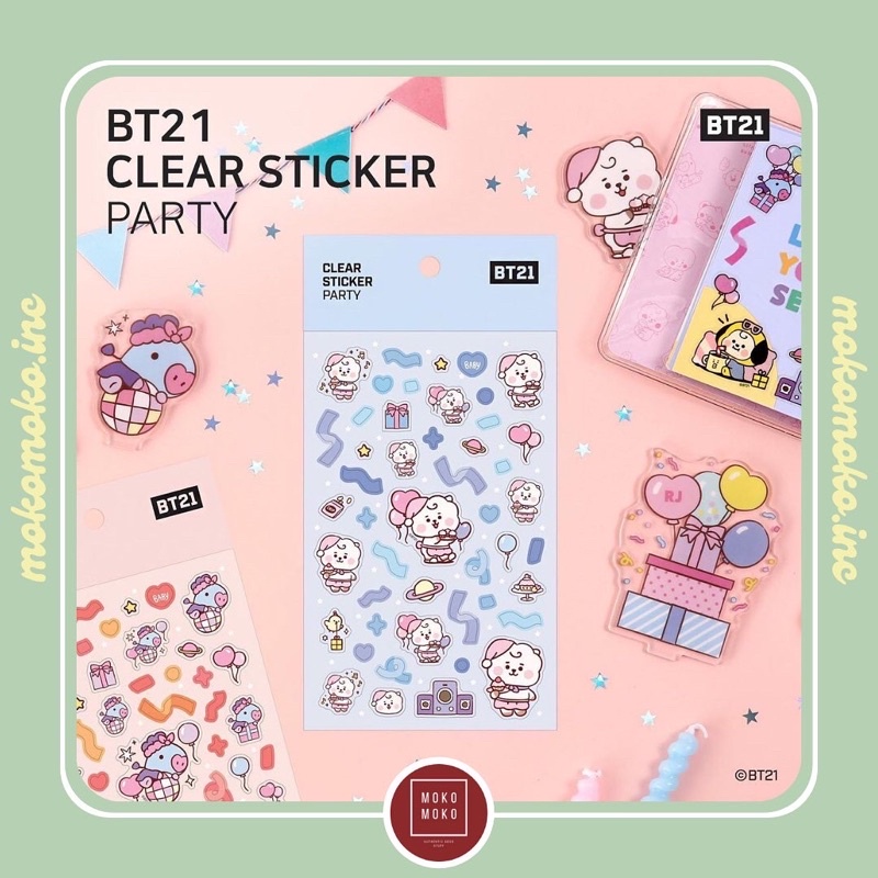 

BT21 Clear Sticker Party