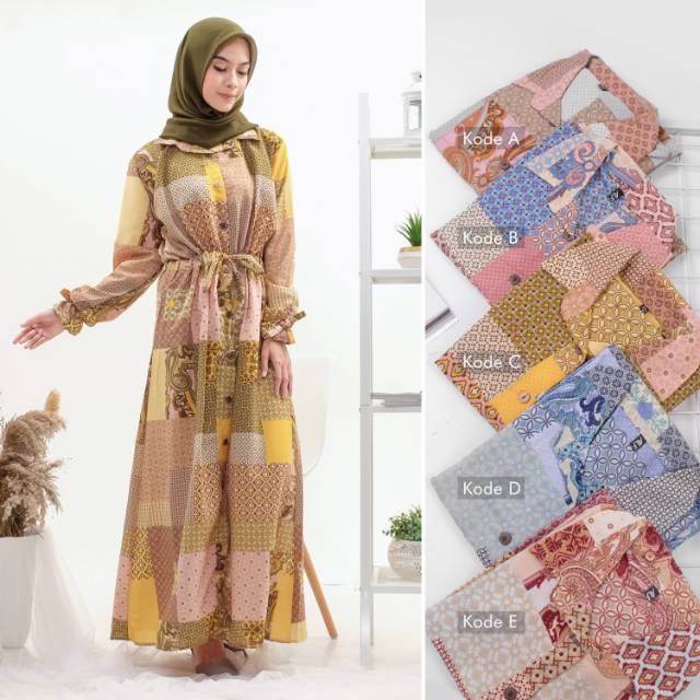 Sakila Dress, DRESS MUSLIM, baju wanita, baju gamis, dress, gamis, Baju gamis, fashion wanita,