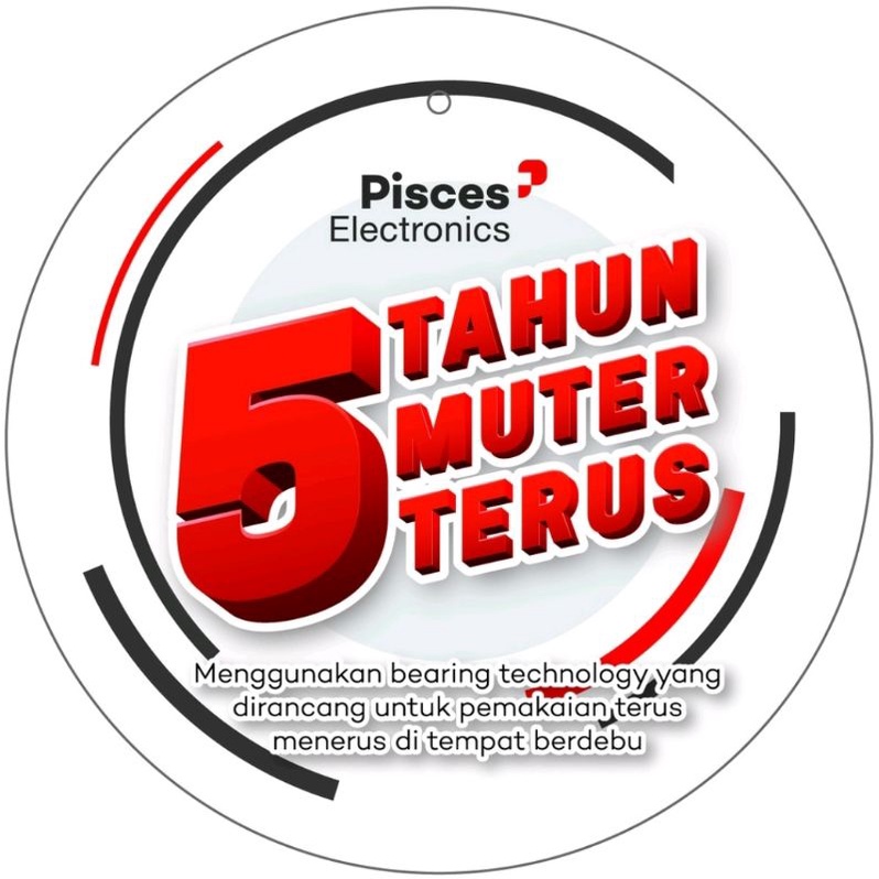 PISCES 12 inch Kipas Angin Meja Dan Dinding 1290 PRO dengan Teknologi Bearing &amp; Thermofuse