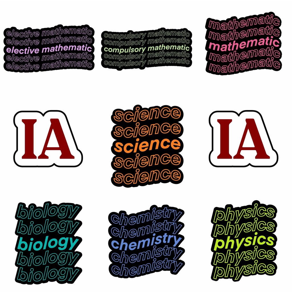 

School Subject Tumblr aesthetic sticker jadwal pelajaran mapel