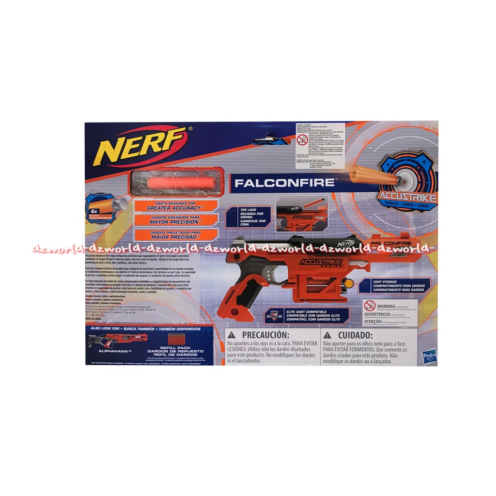 Nerf Accustrike FalconFire Pistol Mainan termasuk blaster baut 2 buah 10 anak panah dan instruksi