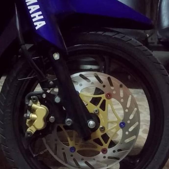 Piringan Cakram Depan Variasi Motor Jupiter z Fizr Force One Vega Lama Ukuran Lebar 30 cm Plus Breket