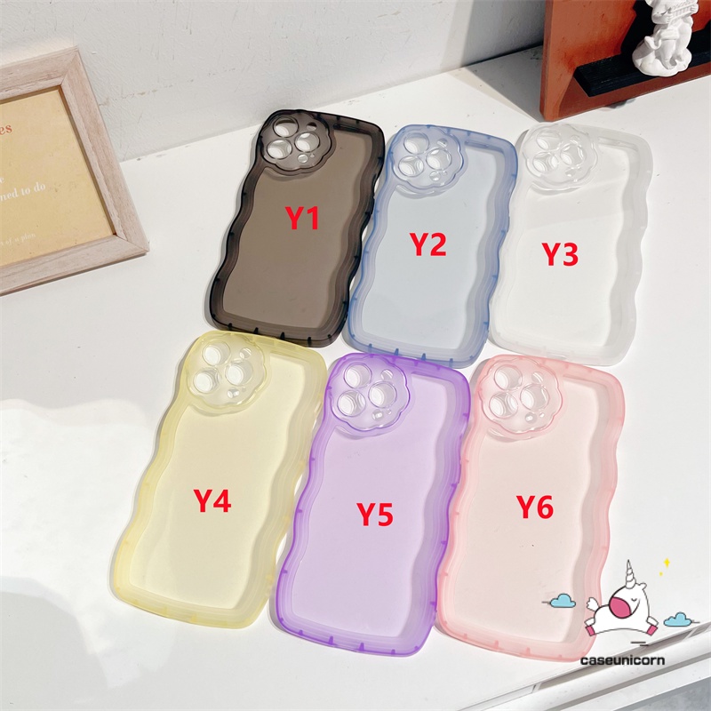 Soft Case Silikon TPU Transparan Motif Bunga Warna Permen Macaron Untuk iPhone 7 8 Plus 11 12 13 Pro Max XR X 7 8 XS