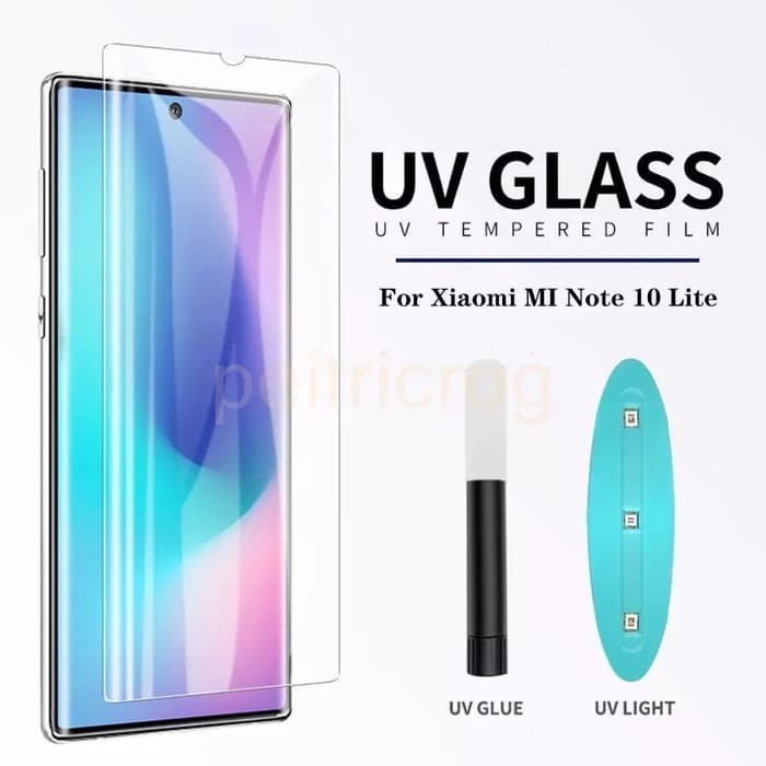 TEMPERED GLASS UV XIAOMI MI NOTE 10 ANTI GORES KACA FULL LEM ULTRAVIOLET - SCREEN PROTECTOR