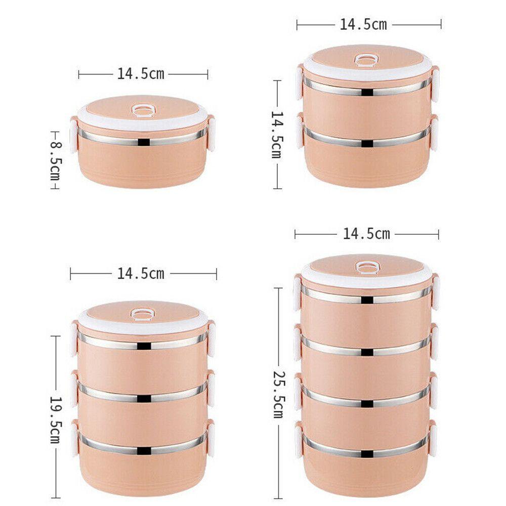 R-FLOWER 1/2 /3 Layers Lunch Box Anti Bocor 1/2/3 Layers Stainless Steel Food Container