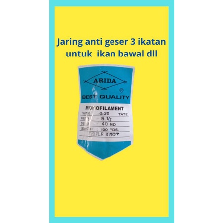 Jaring ikan Arida 0.30 5½ inchi 40md/100 yds tate jaring pukat arida jaring ikan bawal jaring ikan senar jaring ikan murah jaring pukat