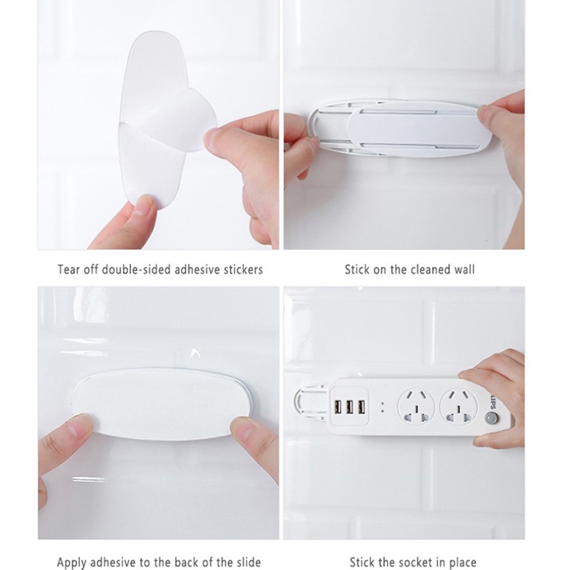 (dreamdreaming.id) 1pc Holder Power Strip Tempel Dinding