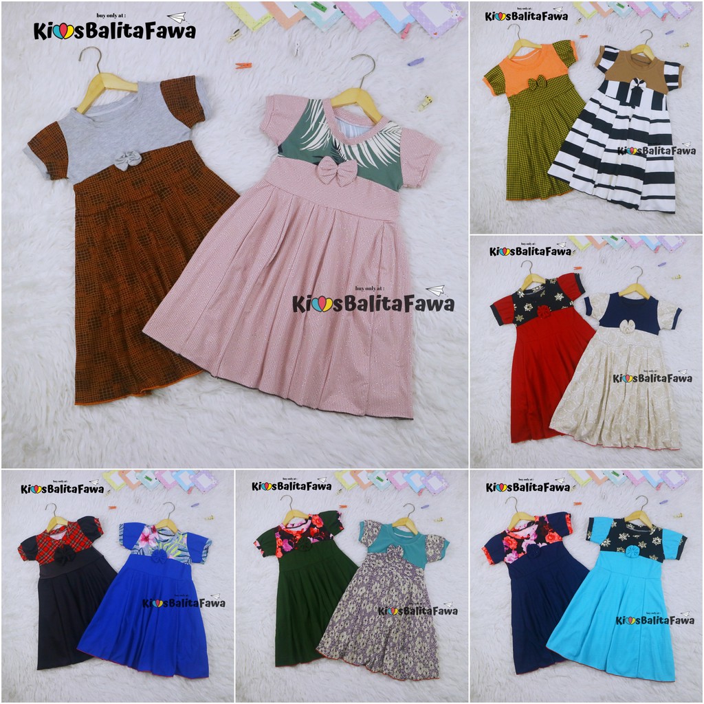 Dress Kelly 5-6 Tahun / Dres Pesta Murah Grosir Baju Anak Import Perempuan Harian Gaun Cewek