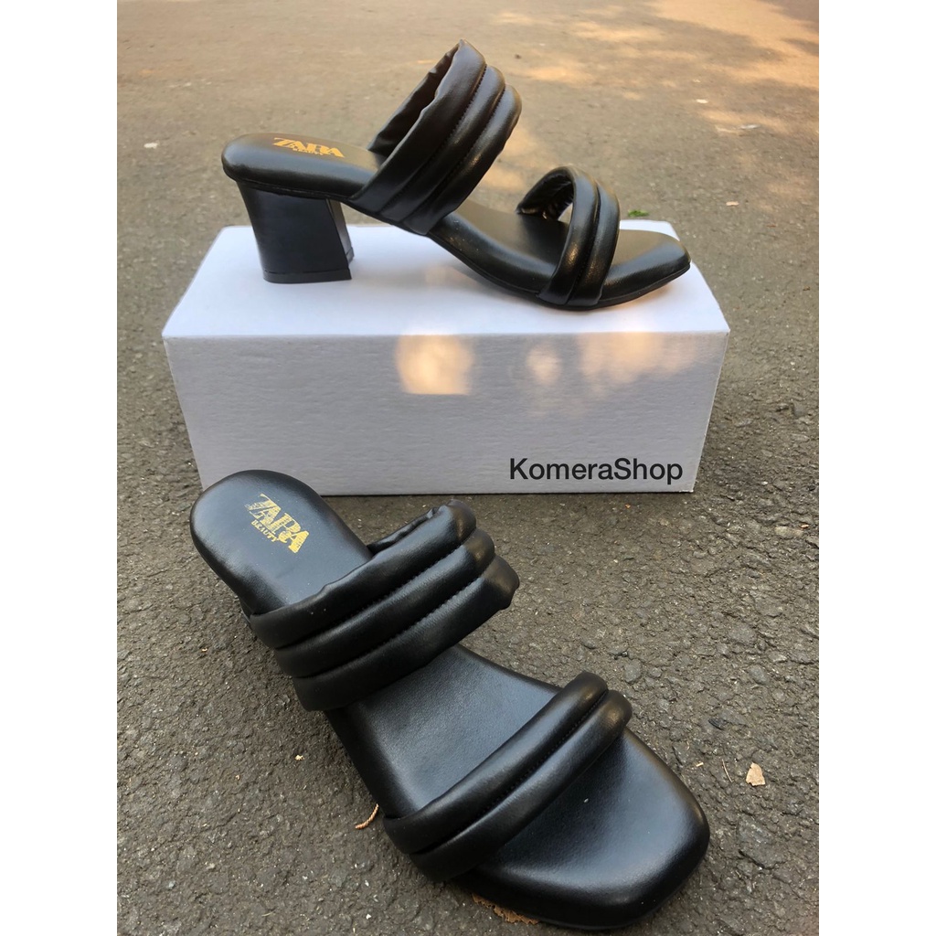 SANDAL WANITA HEELS ZARRA PREMIUM  MODEL BAN - ll